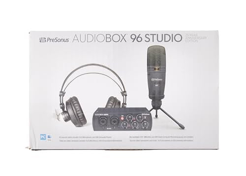 PreSonus AudioBox 96 Studio - USB, Audio Interface, Bundle For Recording and Production, with Microphone, Headphones & Software, 25th Anniversary Edition
