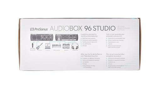 PreSonus AudioBox 96 Studio - USB, Audio Interface, Bundle For Recording and Production, with Microphone, Headphones & Software, 25th Anniversary Edition