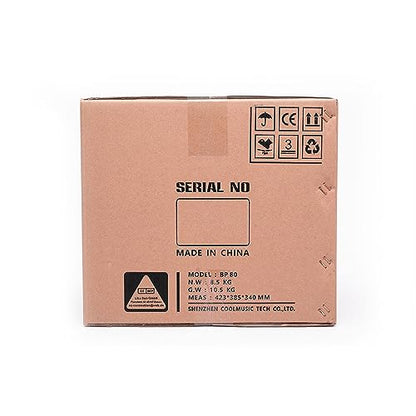 Coolmusic BP80 100 W Outdoor Bluetooth Amplifier with Rechargeable Battery, Aux Input, 48V fantasy power supply supports condenser microphone, Busking amp