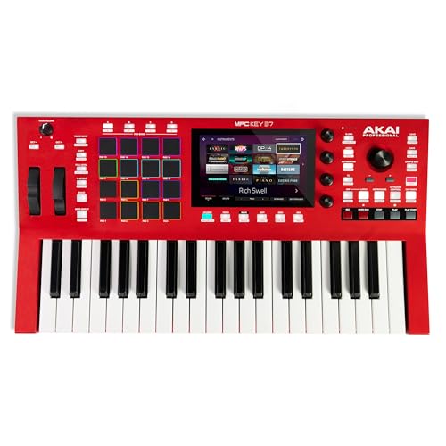 Akai Professional MPC Key 37 Standalone Production Synthesizer, Drum Machine, MIDI Keyboard, with Wi-Fi, Bluetooth, Touchscreen, Plug-ins, and Native Instruments Integration