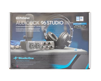 PreSonus AudioBox 96 Studio - USB, Audio Interface, Bundle For Recording and Production, with Microphone, Headphones & Software, 25th Anniversary Edition