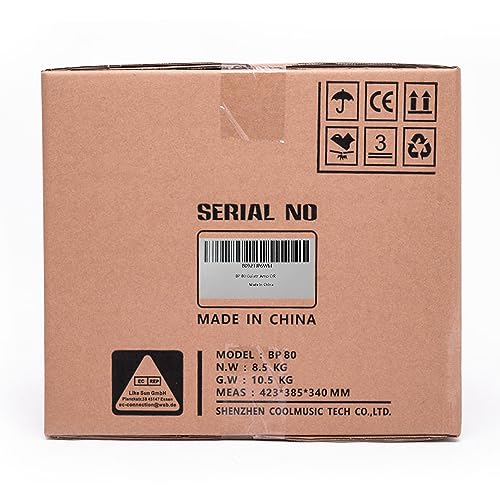 Coolmusic BP80 100 W Outdoor Bluetooth Amplifier with Rechargeable Battery, Aux Input, 48V fantasy power supply supports condenser microphone, Busking amp