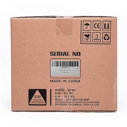 Coolmusic BP80 100 W Outdoor Bluetooth Amplifier with Rechargeable Battery, Aux Input, 48V fantasy power supply supports condenser microphone, Busking amp