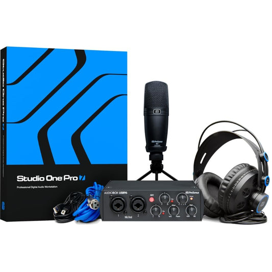 PreSonus AudioBox 96 Studio - USB, Audio Interface, Bundle For Recording and Production, with Microphone, Headphones & Software, 25th Anniversary Edition
