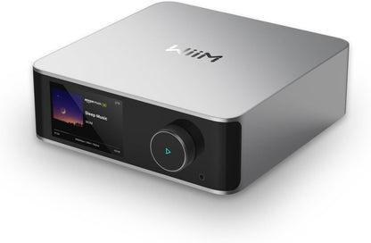 WiiM Ultra Music Streamer & Digital Preamp | 3.5" Touchscreen, Compatible with Google Cast & Alexa, Stream Spotify, Amazon Music, Tidal & More | HDMI ARC, Phono Input & Headphone Output | Silver