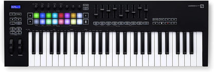 Novation Launchkey 49 [MK3] MIDI Keyboard Controller — Seamless Ableton Live Integration. Chord Mode, Scale Mode, and Arpeggiator. All the software you need for Music Production.