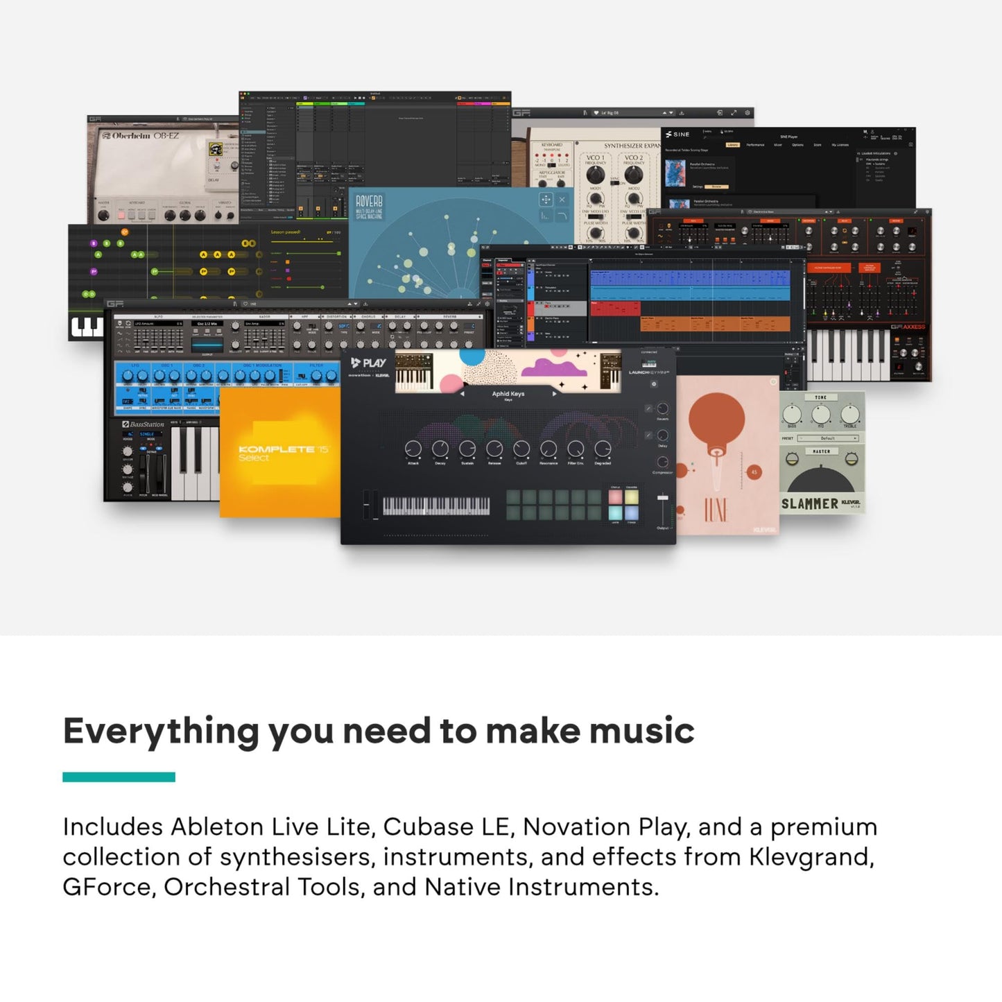 Novation Launchkey 37 [MK4] — Compact 37 Key, USB, MIDI Keyboard Controller with DAW Integration. Chord Mode, Scale Mode, 8 Drum Pads, and Arpeggiator — Includes Software Bundle for Music Production