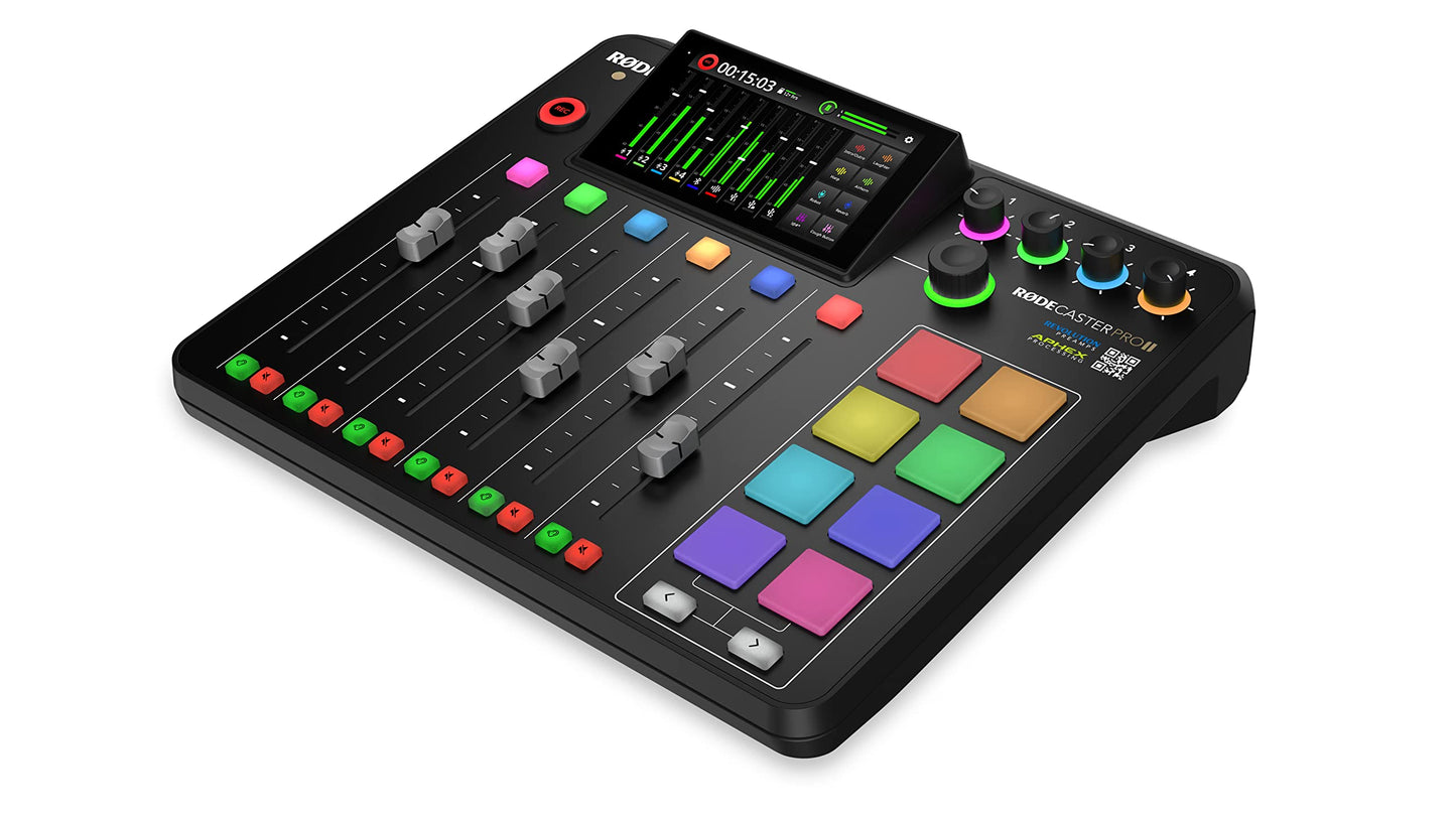 RØDE RØDECaster Pro II All-in-One Production Solution for Podcasting, Streaming, Music Production and Content Creation, Black