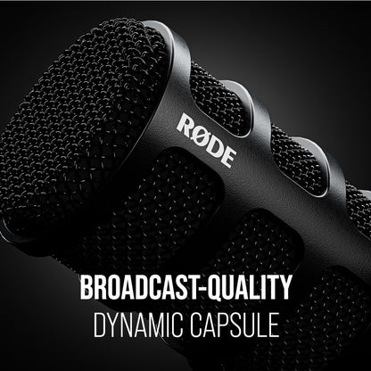 RØDE PodMic USB Versatile Dynamic Broadcast Microphone with XLR and USB Connectivity for Podcasting, Streaming, Gaming, Music Creation and Content Creation