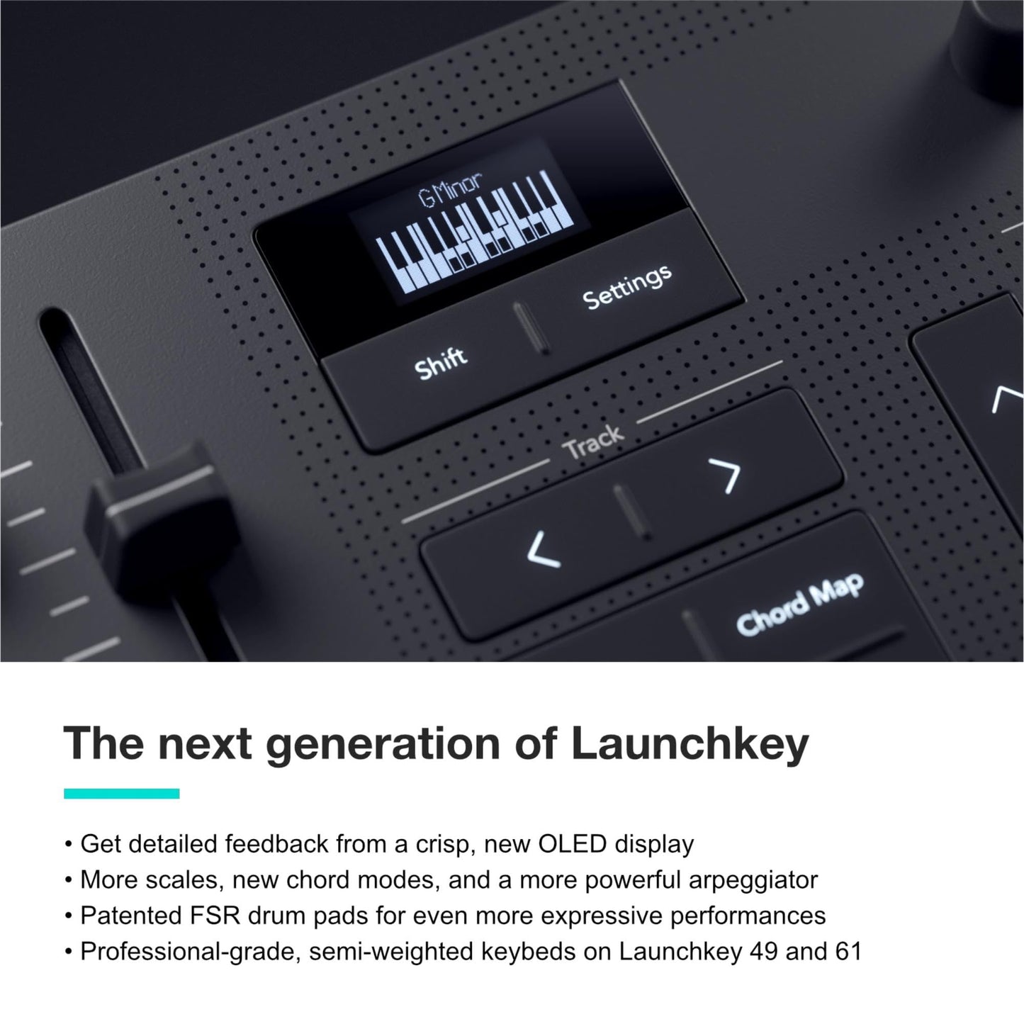 Novation Launchkey 61 [MK4] – 61 key Semi-Weighted, USB, MIDI Keyboard Controller with DAW Integration. Chord & Scale Modes, 8 Drum Pads, & Arpeggiator — Includes Software Bundle for Music Production