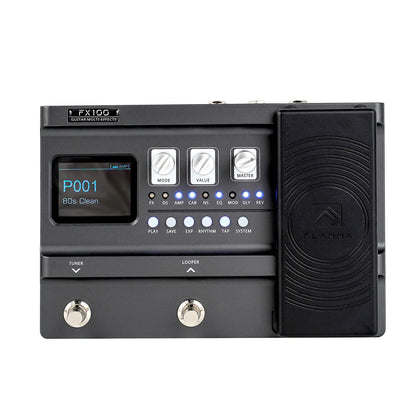 LAMMA FX100 Guitar Pedal Multi-Effects Processor with Looper Amp Modeling 151 Built-In Effects 200 Presets Expression Pedal 3rd Party IR Headphone OTG for Performance Practice Live Streaming
