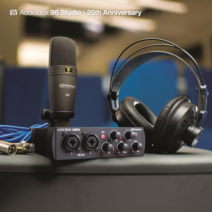 PreSonus AudioBox 96 Studio - USB, Audio Interface, Bundle For Recording and Production, with Microphone, Headphones & Software, 25th Anniversary Edition