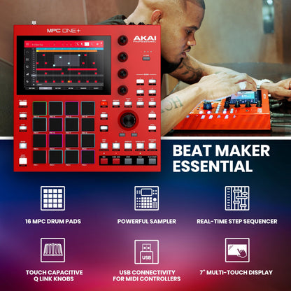 Akai Professional MPC One+ Standalone Drum Machine, Beat Maker and MIDI Controller with WiFi, Bluetooth, Drum Pads, Synth Plug-ins, Touchscreen, and Native Instruments Integration