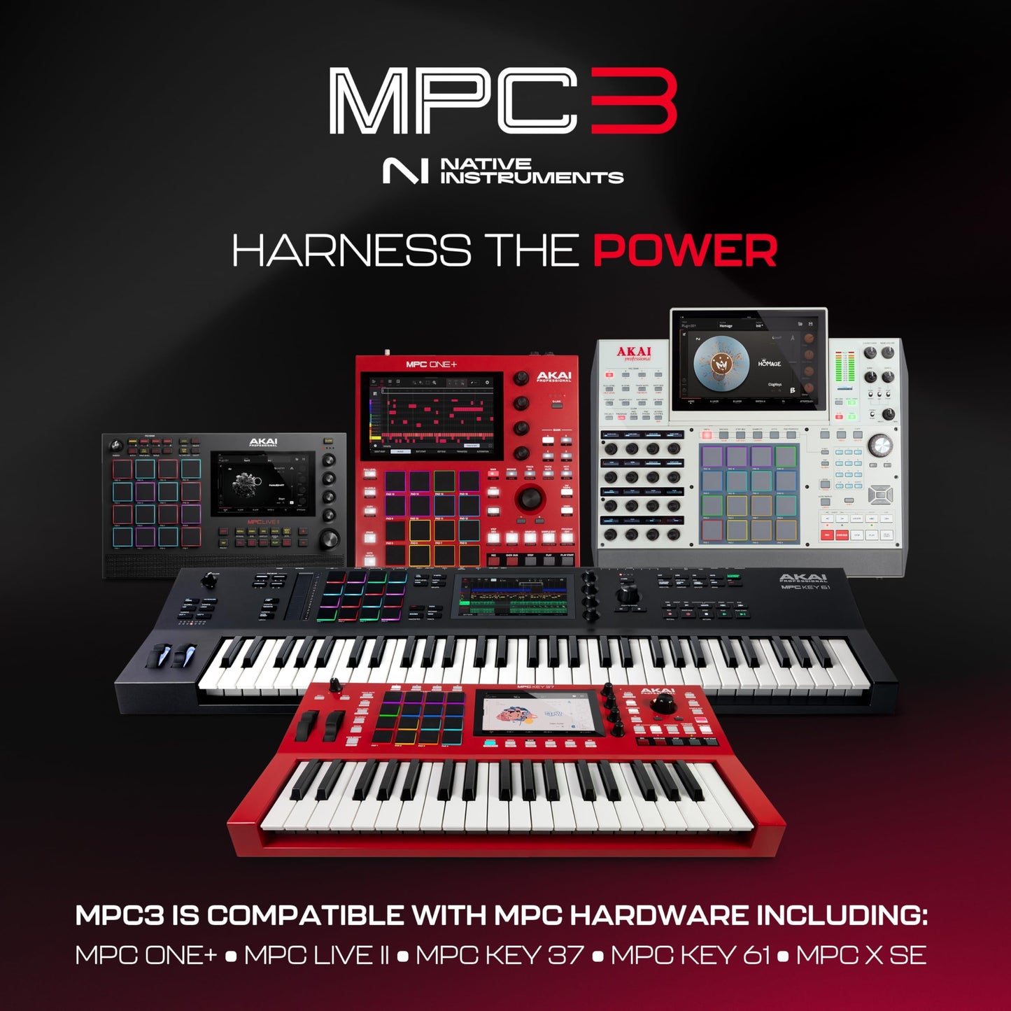 Akai Professional MPC Key 37 Standalone Production Synthesizer, Drum Machine, MIDI Keyboard, with Wi-Fi, Bluetooth, Touchscreen, Plug-ins, and Native Instruments Integration