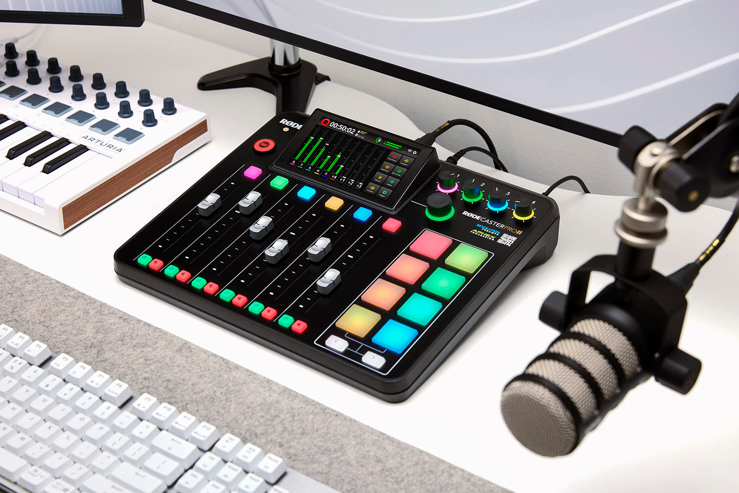 RØDE RØDECaster Pro II All-in-One Production Solution for Podcasting, Streaming, Music Production and Content Creation, Black
