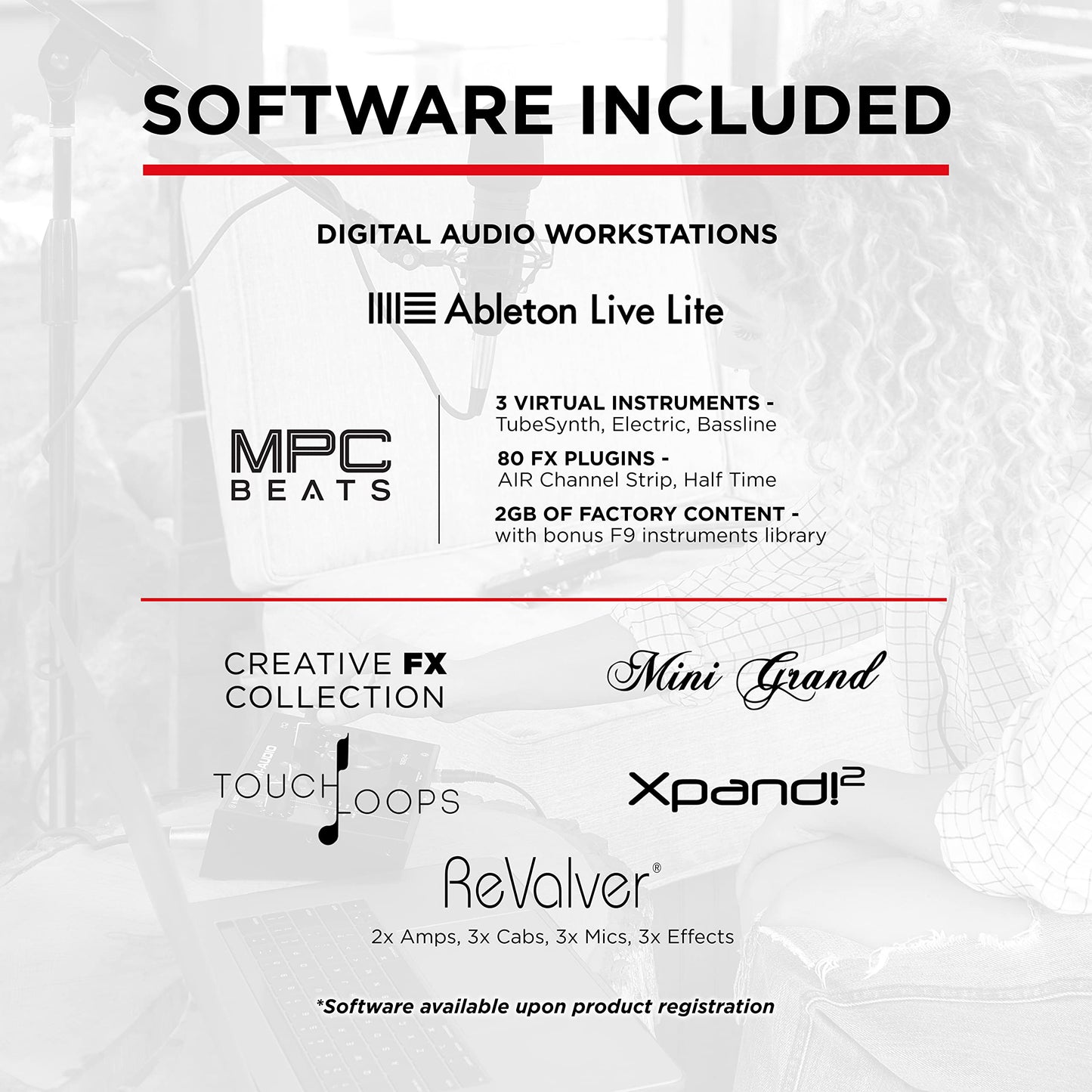 M-Audio USB C Audio Interface, XLR Condenser Microphone and Studio Headphones for Recording, Podcasting, Streaming with HD Sound - AIR192x4VSPro