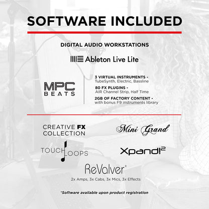 M-Audio USB C Audio Interface, XLR Condenser Microphone and Studio Headphones for Recording, Podcasting, Streaming with HD Sound - AIR192x4VSPro