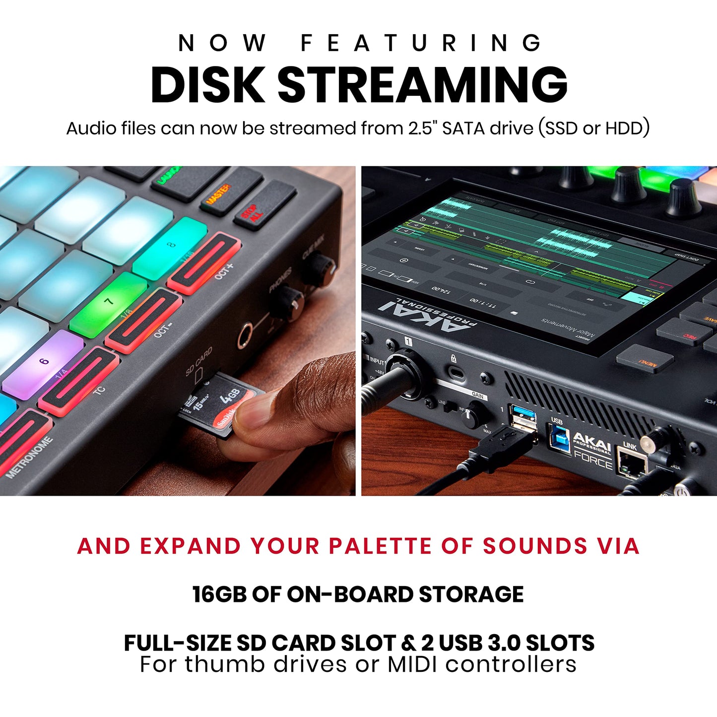 Akai Professional FORCE -Standalone Music Production, MIDI Sequencer and DJ System with Synth Engines, MPC Sampling and Ableton Style Clip Launching